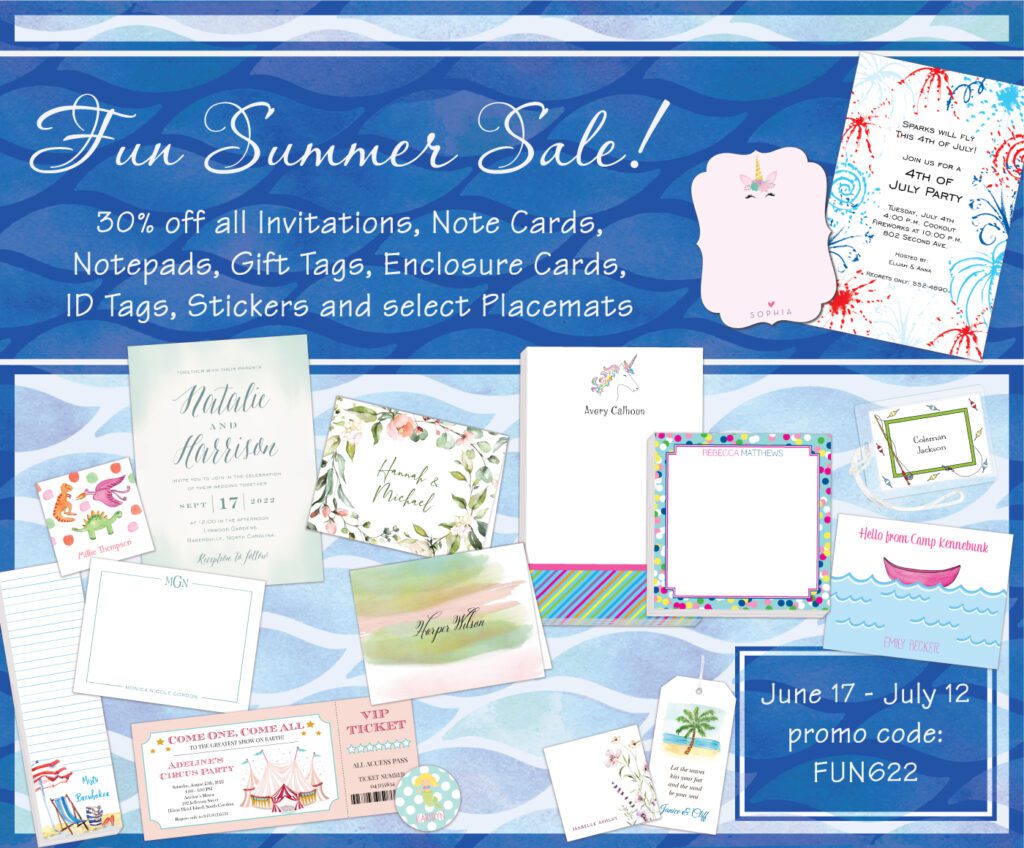 Summer cards and placemats